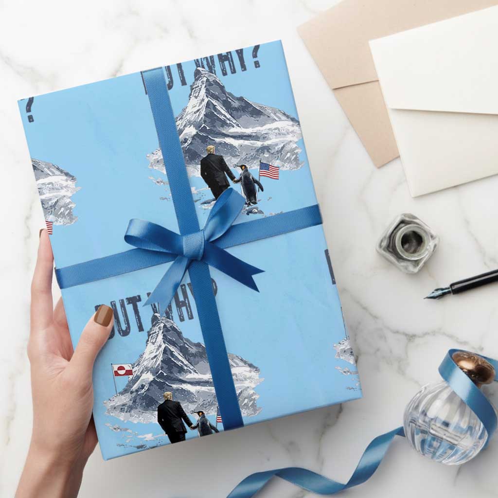 But Why Penguin Wrapping Paper Roll Head Towards The Mountains Penguin Meme