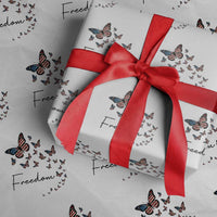 Butterfly Of Freedom American Pride Wrapping Paper Roll