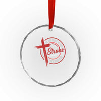By The Grace Of God I'm A Survivor Stroke Awareness Crystal Glass Ornament