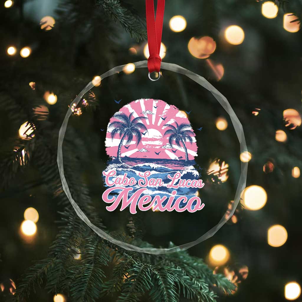 Cabo San Lucas Mexico Crystal Glass Ornament Vintage Retro Beach Summer Vacation Family Trip - Wonder Print Shop