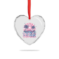 Cabo San Lucas Mexico Heart Crystal Glass Ornament Vintage Retro Beach Summer Vacation Family Trip - Wonder Print Shop