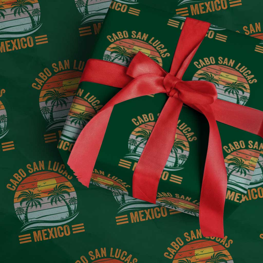 Cabo San Lucas Mexico Wrapping Paper Roll Beach Summer Vacation Family Trip Retro 70s - Wonder Print Shop