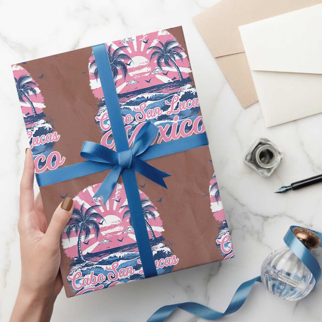 Cabo San Lucas Mexico Wrapping Paper Roll Vintage Retro Beach Summer Vacation Family Trip - Wonder Print Shop