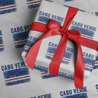 Cabo Verde Distressed Flag National Pride Wrapping Paper Roll Cape Verde Heritage Pride Retro Grunge Graphic