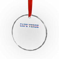 Cabo Verde Flag Cabo Verdean Pride Crystal Glass Ornament