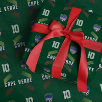 Cabo Verde Football Crest Pride Jersey Style Wrapping Paper Roll Cape Verde Soccer Fan Number 10 Athletic