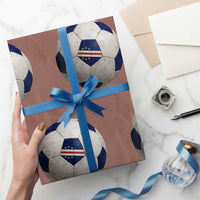 Cabo Verde Football Vintage Soccer Ball Graphic Wrapping Paper Roll