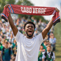 Cabo Verde Kopa di Mundu Soccer Scarf Atlantic Waves Red Edition