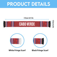 Cabo Verde Kopa di Mundu Soccer Scarf Atlantic Waves Red Edition