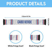 Cabo Verde Kopa di Mundu Soccer Scarf Atlantic Waves White Edition