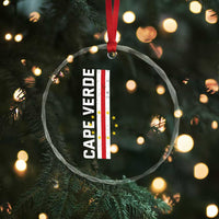 Cabo Verde Pride Vintage Jersey Cape Verdean Flag Crystal Glass Ornament