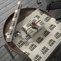 Cabo Verde Returns Home National Pride Varsity Style Wrapping Paper Roll Cape Verde Minimalist Text Graphic