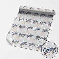 Cabo Verde Soccer Club 26 National Pride Wrapping Paper Roll Cape Verde Football Fans Retro Sporty Est. 2026