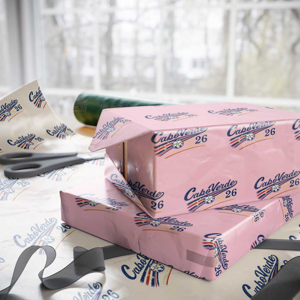 Cabo Verde Soccer Club 26 National Pride Wrapping Paper Roll Cape Verde Football Fans Retro Sporty Est. 2026