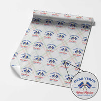 Cabo Verde West Africa Crossed Flags Wrapping Paper Roll Cape Verde Est 1975 Retro National Pride
