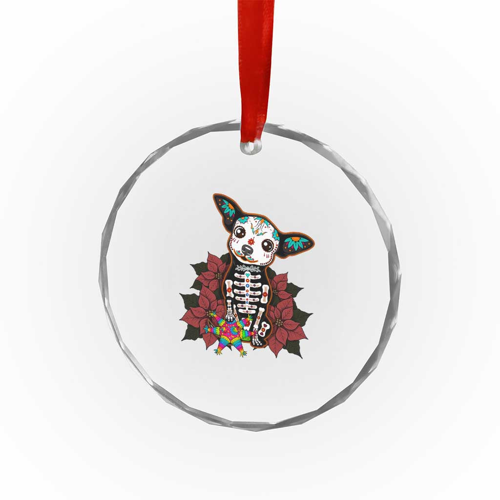 Calavera Chihuahua Crystal Glass Ornament Pinata Dia De Los Muertos Mexican - Wonder Print Shop