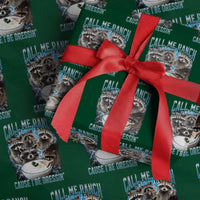 Call Me Ranch Cause I Be Dressing Wrapping Paper Roll Funny Raccoon Meme