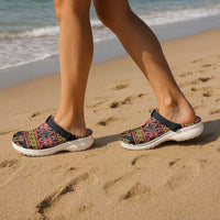 Cameroon Traditional Toghu Pattern Clogs Shoes - Wonder Print Shop