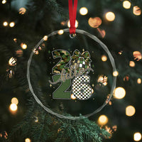 Camo Happy New Year Party 2026 Crystal Glass Ornament Camouflage Disco Ball - Wonder Print Shop