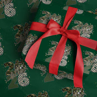 Camo Happy New Year Party 2026 Wrapping Paper Roll Camouflage Disco Ball - Wonder Print Shop