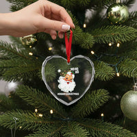 Camo Santa Christmas Heart Crystal Glass Ornament Ho Ho Ho Hooah Christmas - Wonder Print Shop