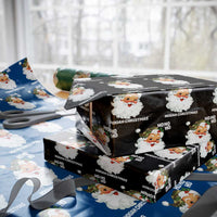 Camo Santa Christmas Wrapping Paper Roll Ho Ho Ho Hooah Christmas - Wonder Print Shop