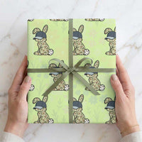 Camouflage Bunny Wrapping Paper Roll Funny Hunter Easter Gift