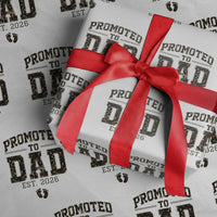 Camouflage Promoted To Dad Est 2026 Wrapping Paper Roll Camo Pregnancy Announcement Graphic