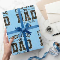 Camouflage Promoted To Dad Est 2026 Wrapping Paper Roll Camo Pregnancy Announcement Graphic