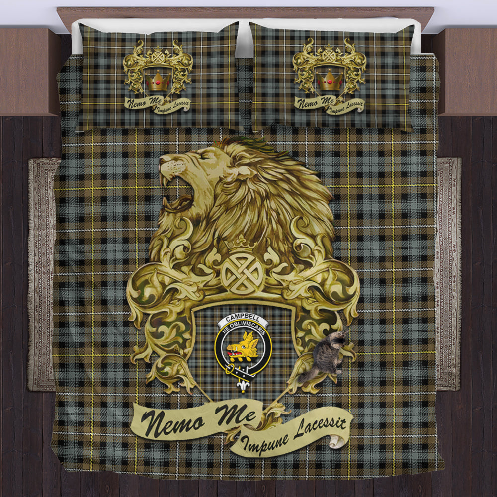 campbell-argyll-weathered-tartan-bedding-set-motto-nemo-me-impune-lacessit-with-vintage-lion-family-crest-tartan-plaid-duvet-cover-scottish-tartan-plaid-comforter-vintage-style