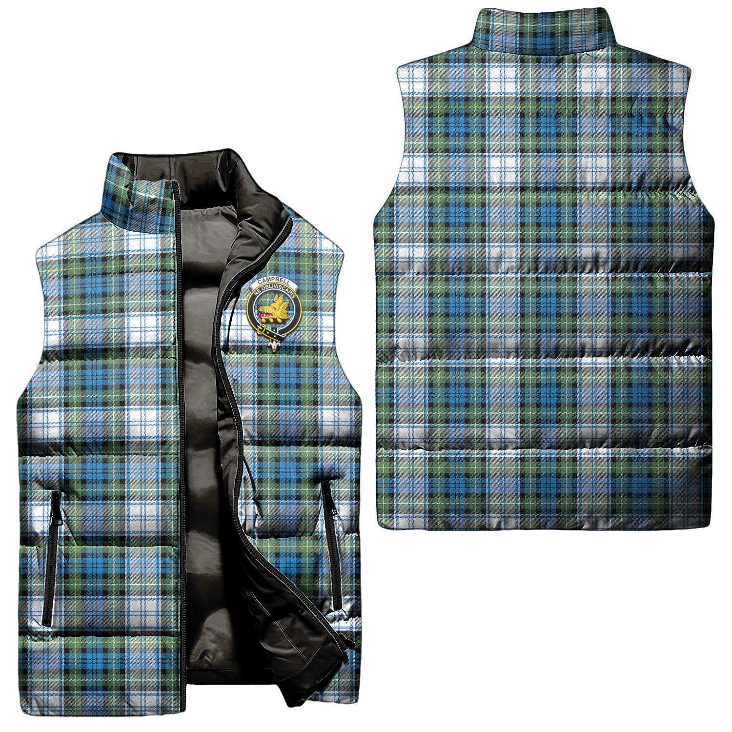 campbell-dress-ancient-clan-puffer-vest-family-crest-plaid-sleeveless-down-jacket