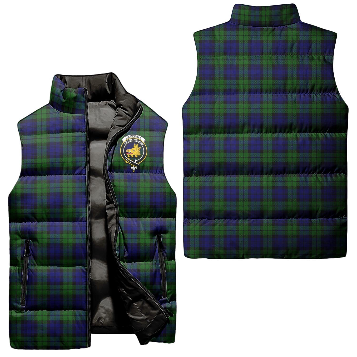 campbell-modern-clan-puffer-vest-family-crest-plaid-sleeveless-down-jacket
