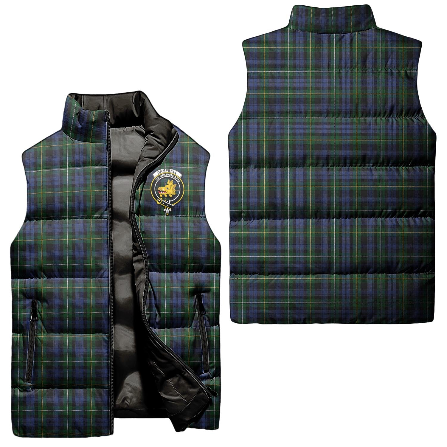campbell-of-argyll-01-clan-puffer-vest-family-crest-plaid-sleeveless-down-jacket