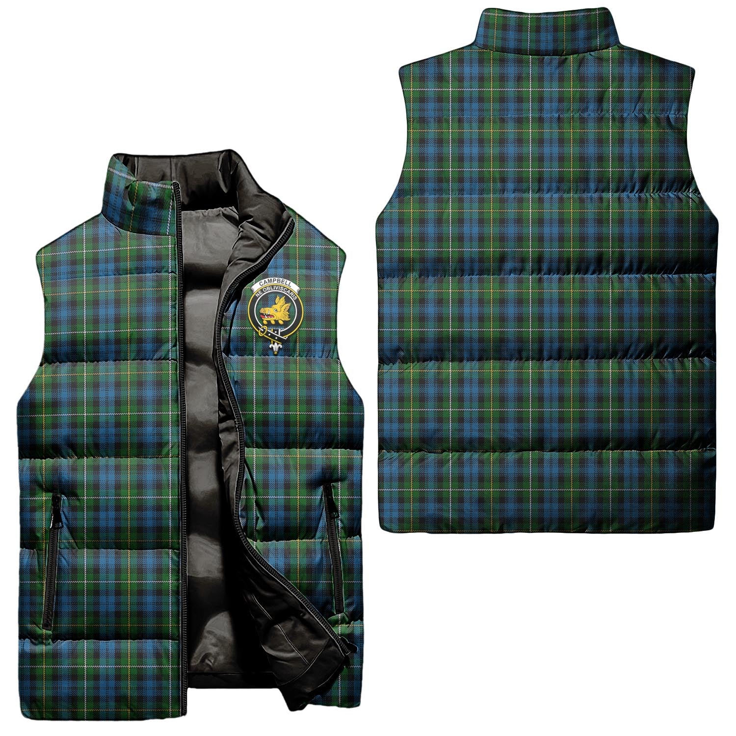 campbell-of-argyll-02-clan-puffer-vest-family-crest-plaid-sleeveless-down-jacket