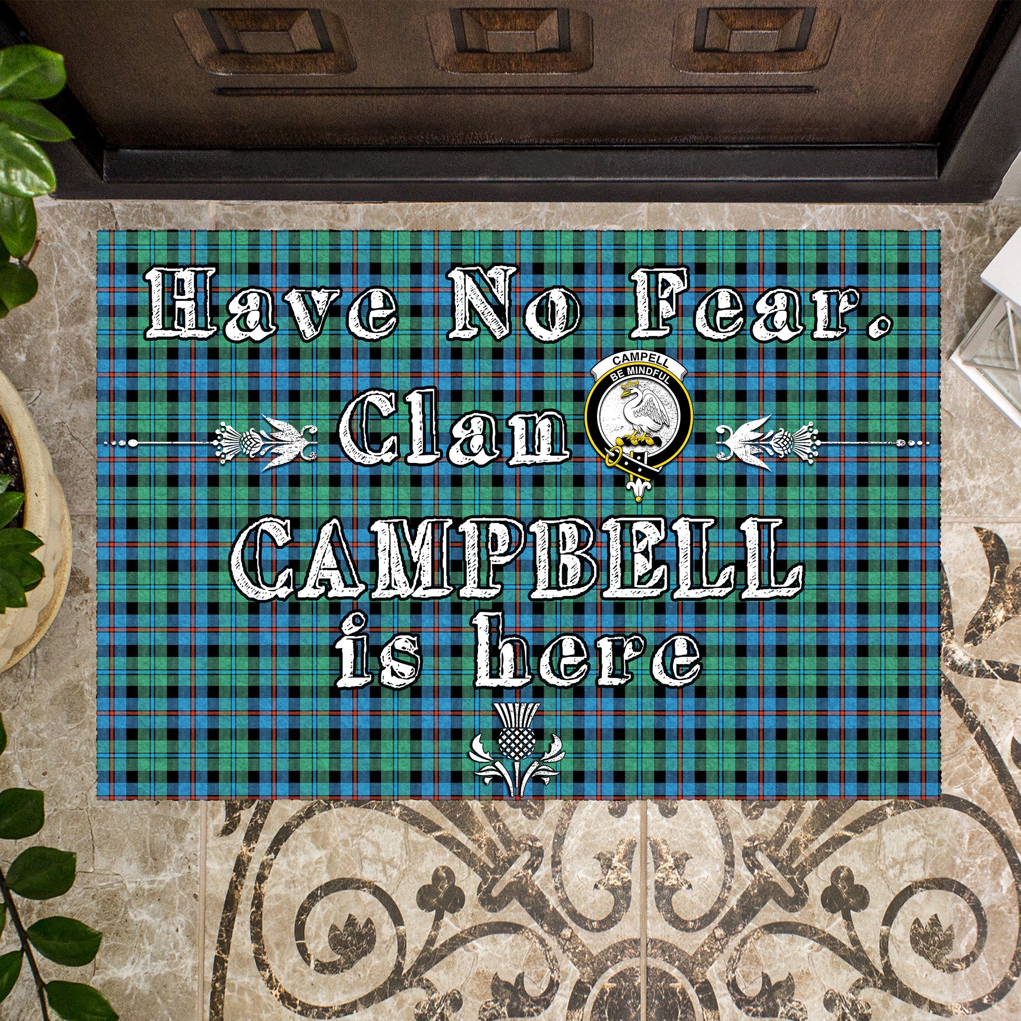 campbell-of-cawdor-ancient-clan-tartan-door-mat-family-crest-have-no-fear-tartan-door-mat