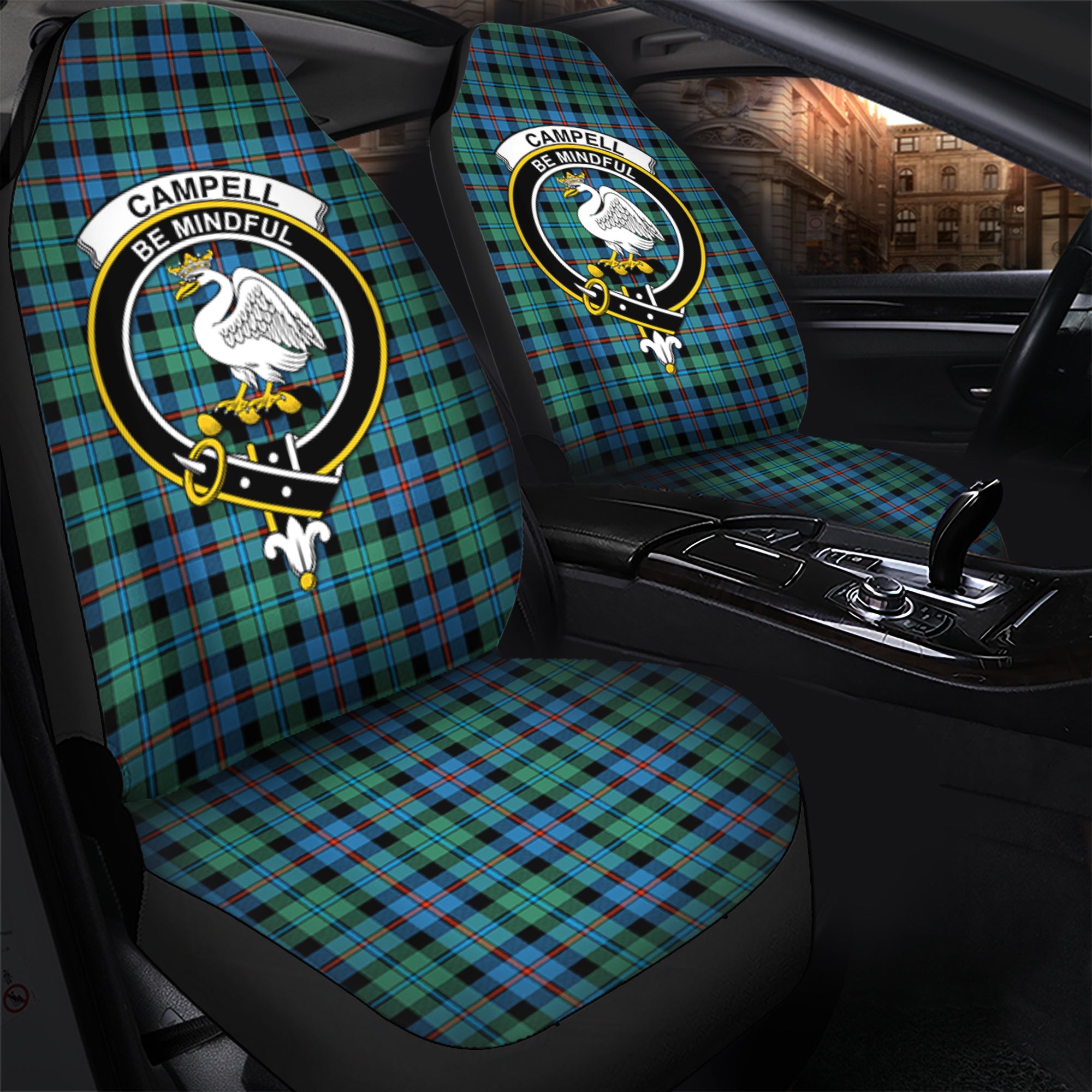 Campbell of Cawdor Ancient Clan Tartan Car Seat Cover, Family Crest Tartan Seat Cover TS23