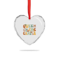 Camper Queen Heart Crystal Glass Ornament Retro Groovy Funny Women Girls RV Camping Lovers - Wonder Print Shop