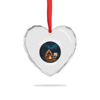 Camping Lover Heart Crystal Glass Ornament Read Smore Books Funny Smores - Wonder Print Shop