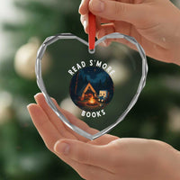 Camping Lover Heart Crystal Glass Ornament Read Smore Books Funny Smores - Wonder Print Shop