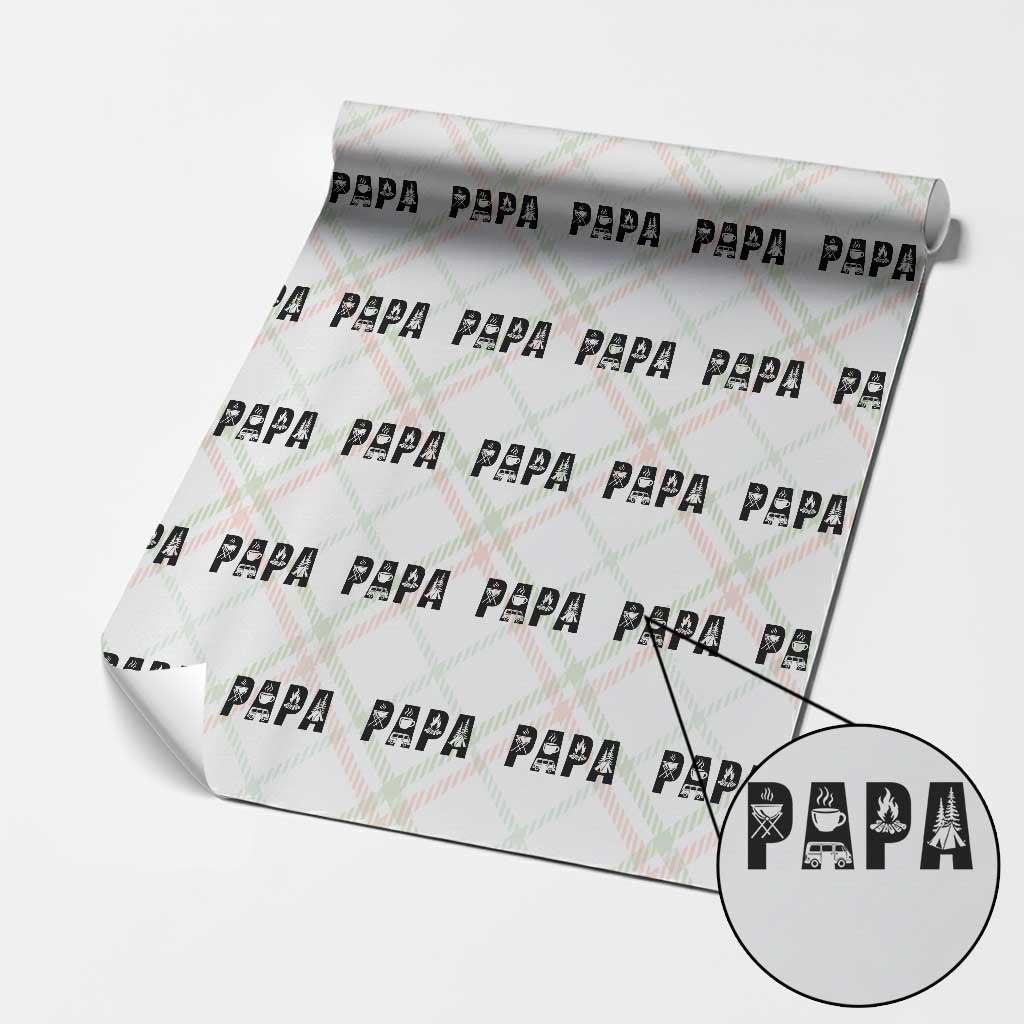 Camping Papa Wrapping Paper Roll Camper Dad Fathers Day Gift