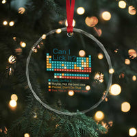 Can I Lick It Periodic Table Crystal Glass Ornament Funny Chemistry Science Teacher Student - Wonder Print Shop