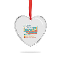 Can I Lick It Periodic Table Heart Crystal Glass Ornament Funny Chemistry Science Teacher Student - Wonder Print Shop