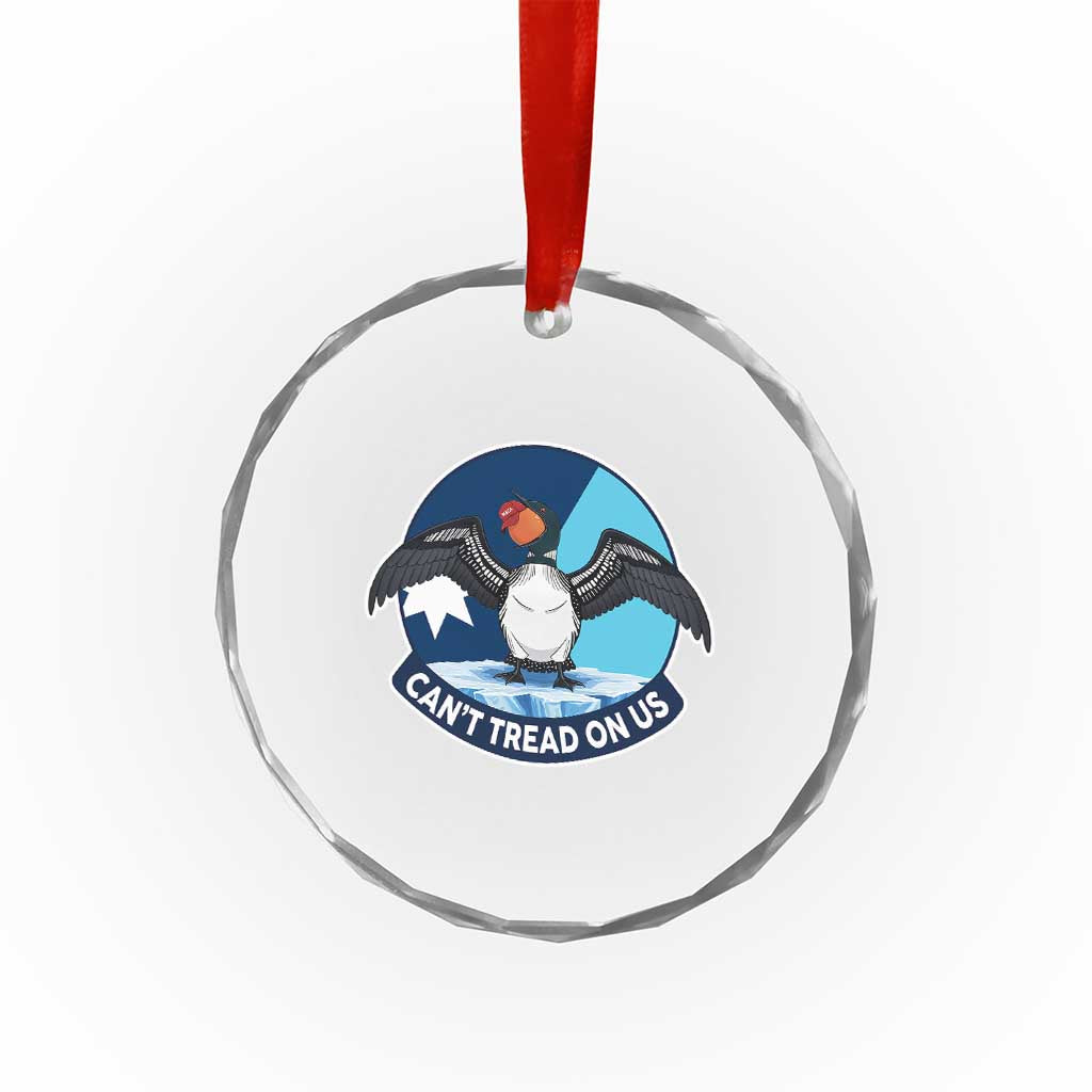 Can Not Tread On Us Crystal Glass Ornament Common Loon No Ice Please