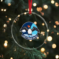 Can Not Tread On Us Crystal Glass Ornament Common Loon No Ice Please