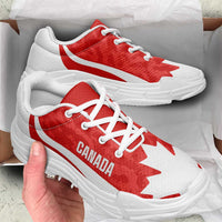Canada 2026 Football Chunky Sneakers Maple Leaf Grunge Curve Stylized - Wonder Print Shop
