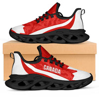 Canada 2026 Football Clunky Sneakers Maple Leaf Grunge Curve Stylized - Wonder Print Shop