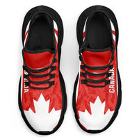 Canada 2026 Football Clunky Sneakers Maple Leaf Grunge Curve Stylized - Wonder Print Shop