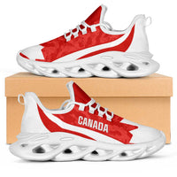 Canada 2026 Football Clunky Sneakers Maple Leaf Grunge Curve Stylized - Wonder Print Shop