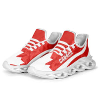Canada 2026 Football Clunky Sneakers Maple Leaf Grunge Curve Stylized - Wonder Print Shop