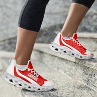 Canada 2026 Football Clunky Sneakers Maple Leaf Grunge Curve Stylized - Wonder Print Shop
